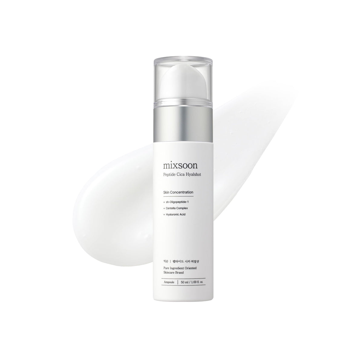 mixsoon bottle front view showing packaging and clear serum for gentle hydration