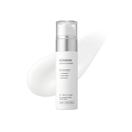 mixsoon bottle front view showing packaging and clear serum for gentle hydration