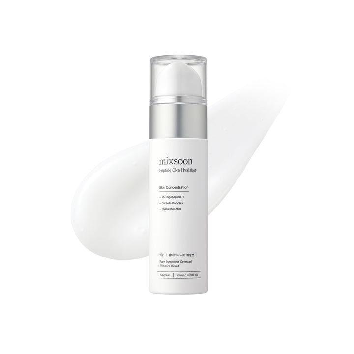 mixsoon bottle front view showing packaging and clear serum for gentle hydration
