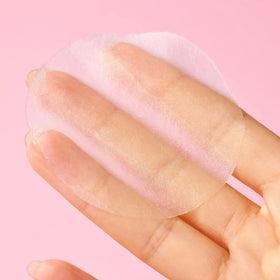 mixsoon pad being pressed onto cheek, delivers quick hydration and preps skin