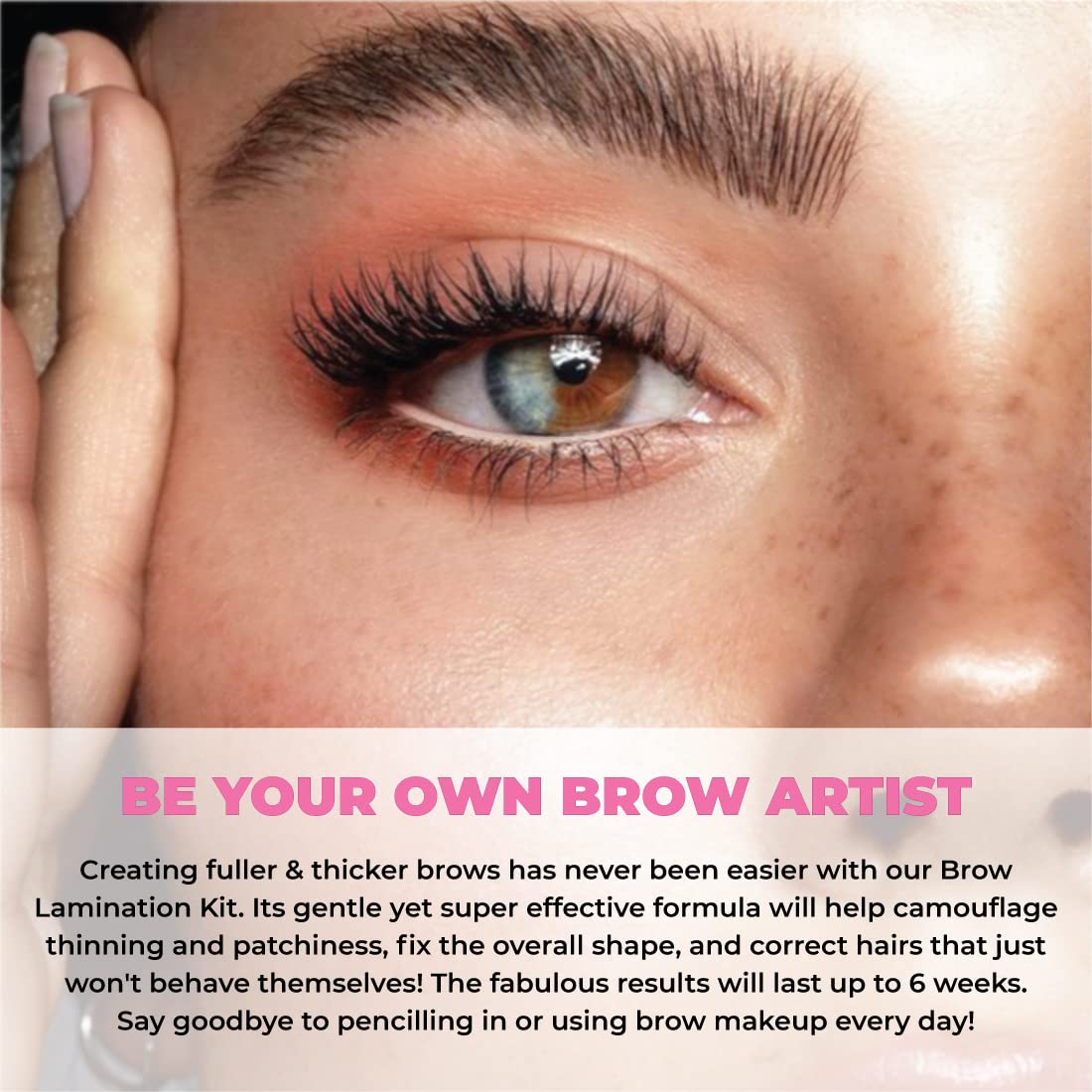MIYA LASH before and after brows showing fuller natural results