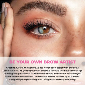 MIYA LASH before and after brows showing fuller natural results