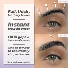 MIYA LASH close-up of keratin lotion texture for smoother brows