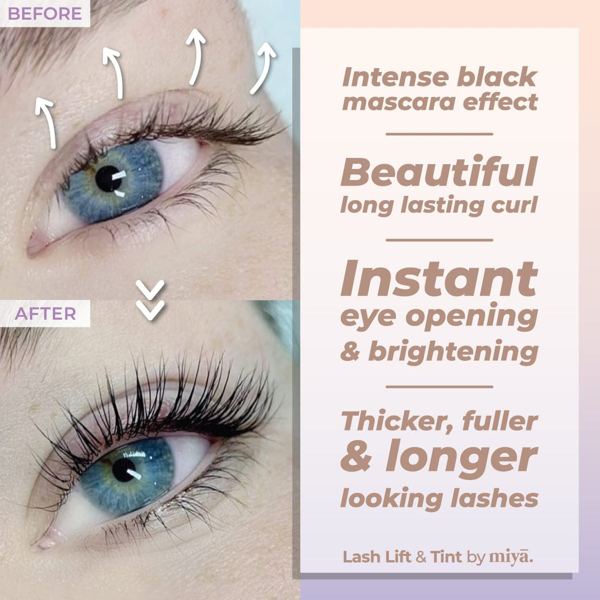 MIYA LASH close-up of solution texture highlighting keratin formula conditioning benefit