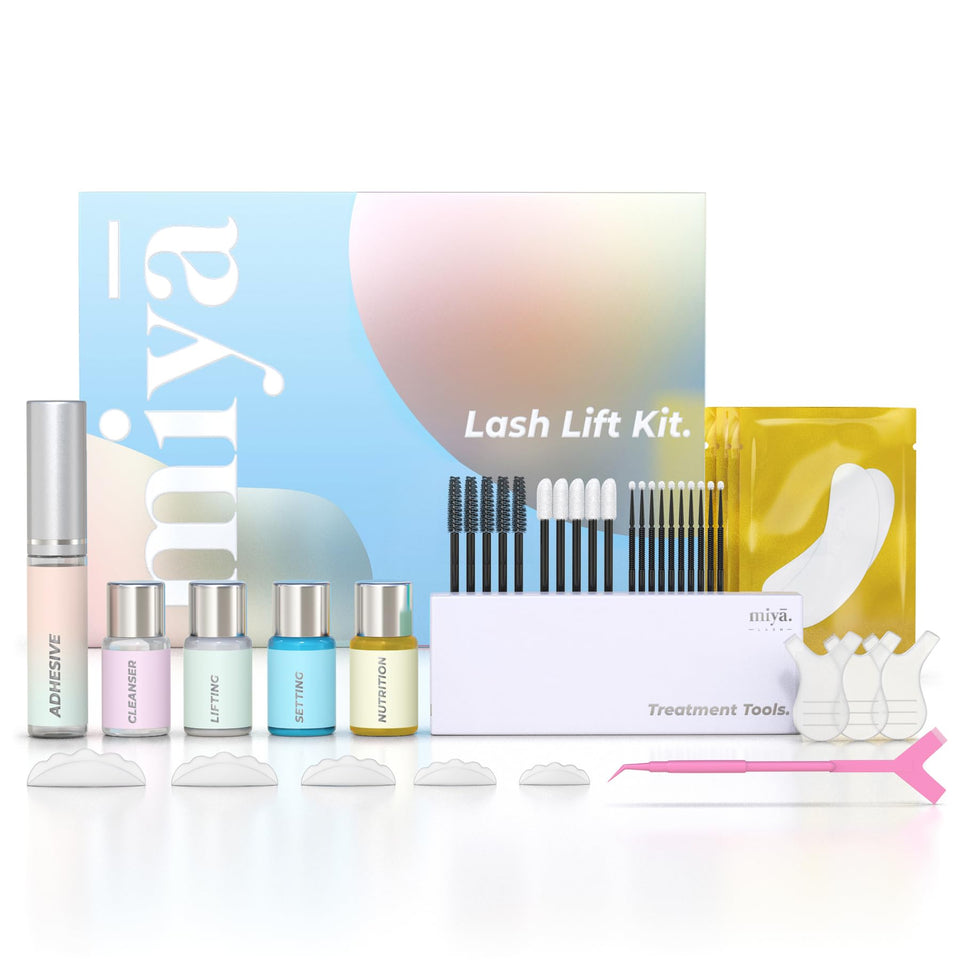 MIYA LASH front packaging showing kit contents and benefits