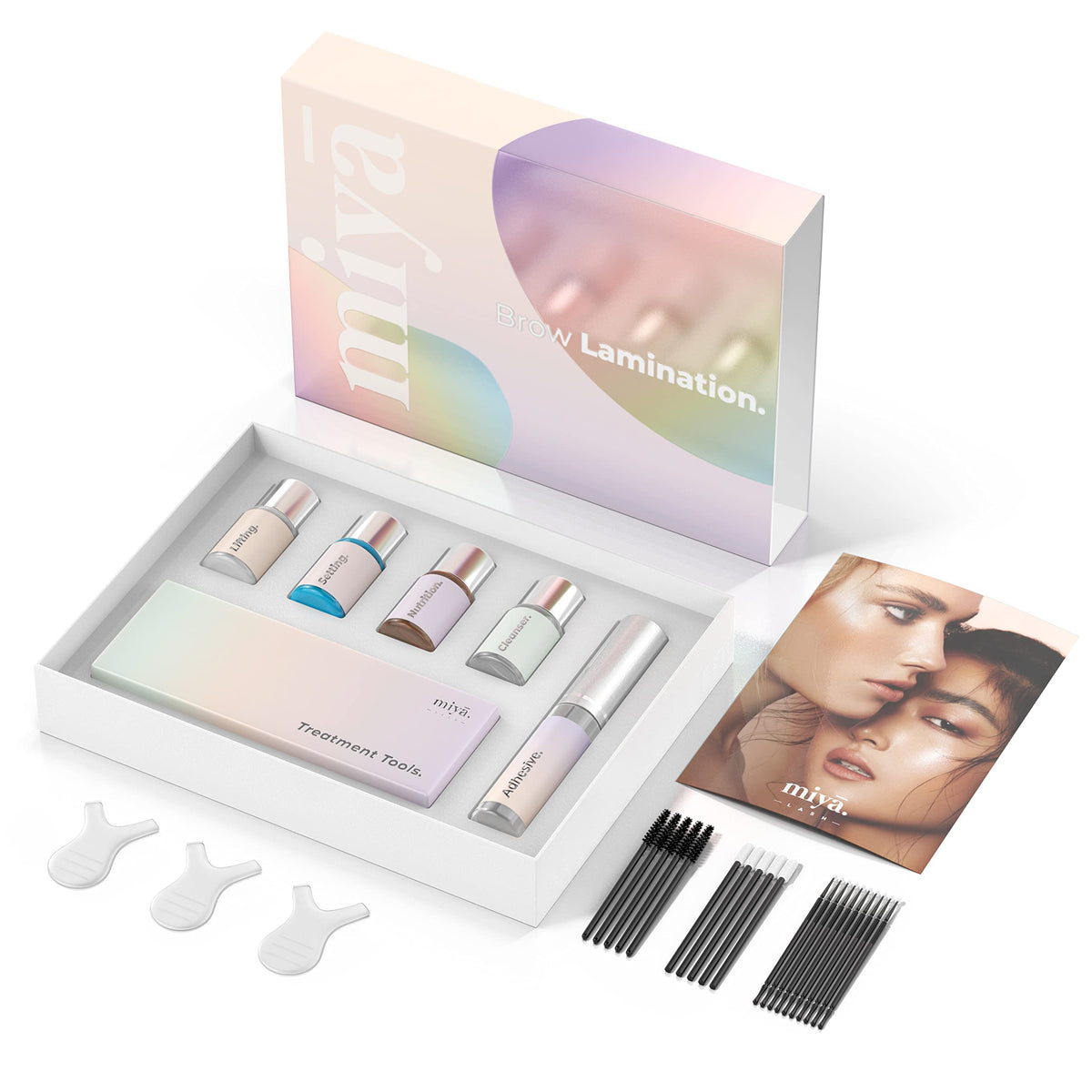 MIYA LASH size scale with hand showing kit quantity and portability