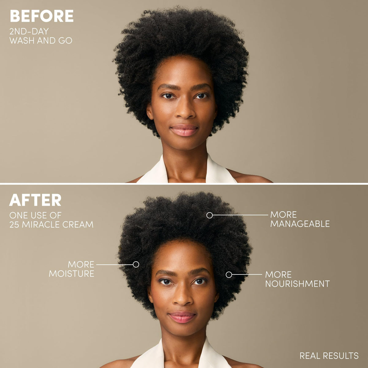 Mizani being applied to damp hair for easier detangling and slip