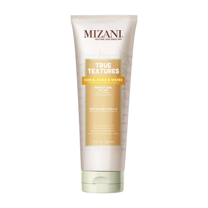 Mizani front packaging of Perfect Coil Oil Gel showing product benefit and label