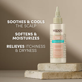 Mizani lotion close texture drop highlighting lightweight formula and hydration