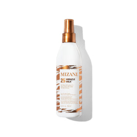 Mizani bottle front view showing label and spray for easy application