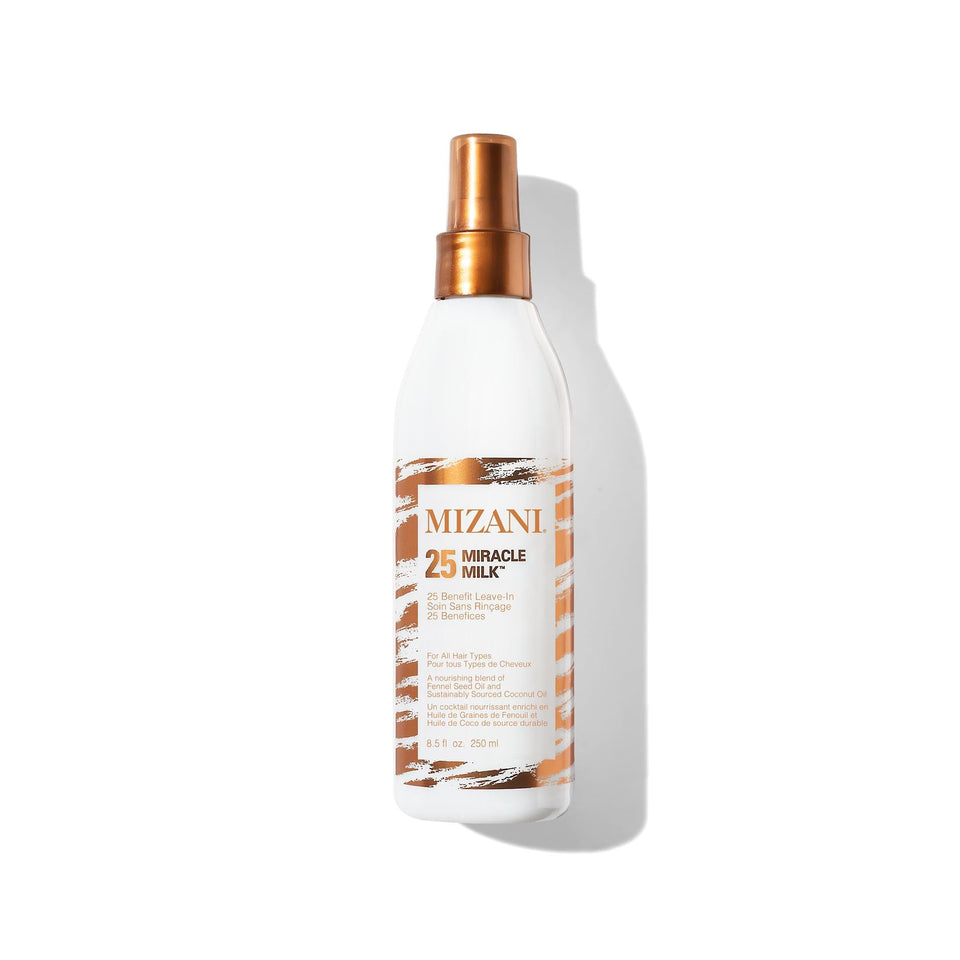 Mizani bottle front view showing label and spray for easy application