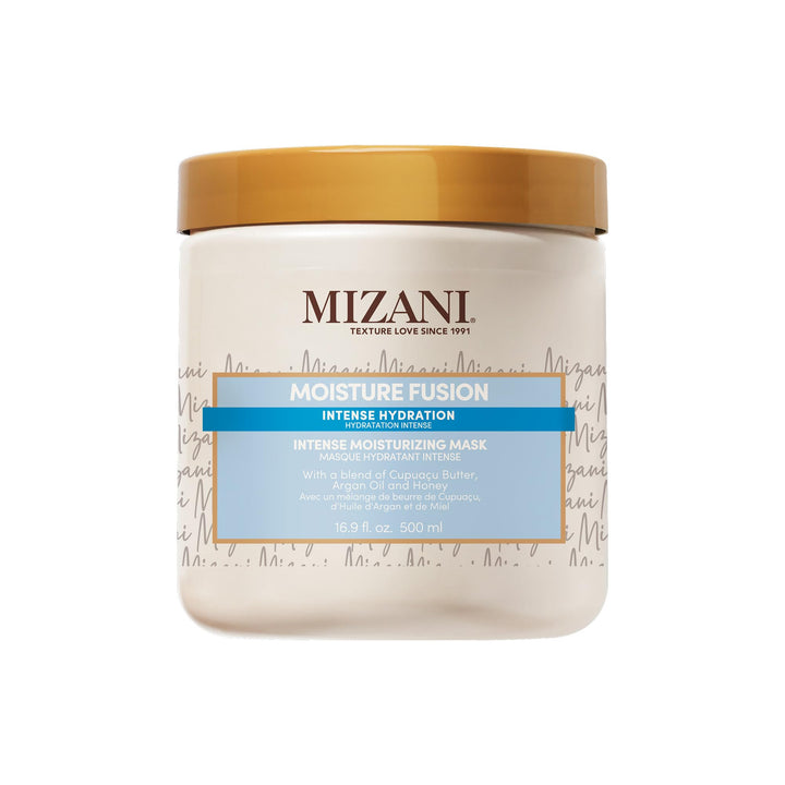 Mizani front packaging showing jar and label, highlights professional hydration