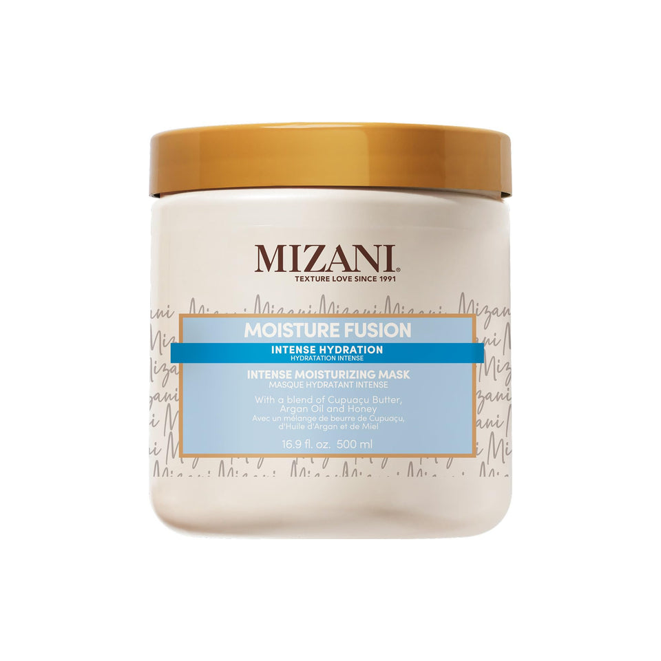 Mizani front packaging showing jar and label, highlights professional hydration