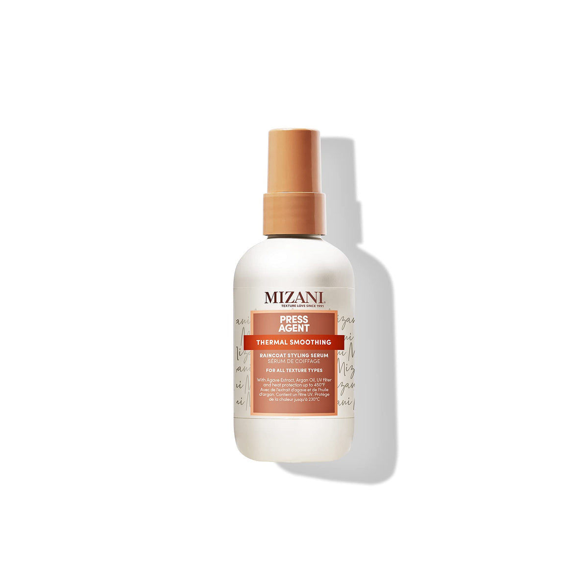 Mizani front packaging showing the serum bottle and label for clarity and trust