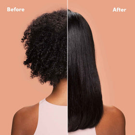 Mizani label detail highlighting product name and sulfate-free benefit