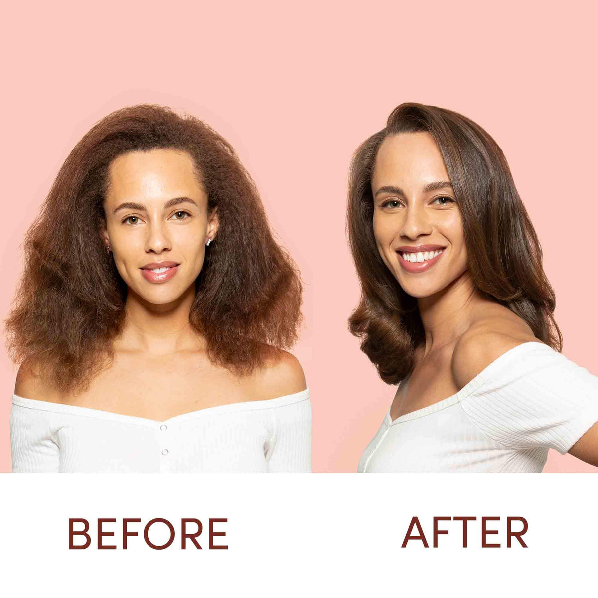 Mizani Smooth Guard being applied to towel-dried hair for protection