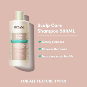 Mizani creamy lather texture close-up showing gentle cleansing benefit