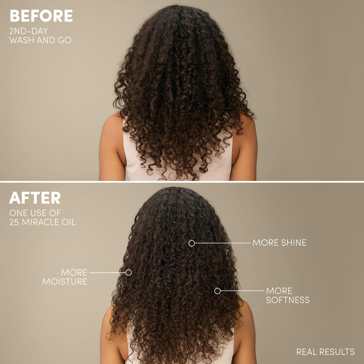 Mizani oil texture on palm highlighting lightweight absorption