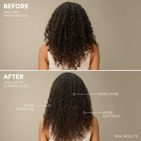 Mizani oil texture on palm highlighting lightweight absorption