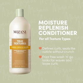 Mizani creamy conditioner texture close-up showing rich moisture delivery