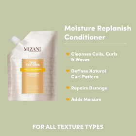Mizani conditioner texture close-up pouring to show creamy slip and hydration