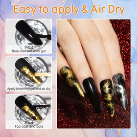 MIZHSE application tools with brushes and dotting tools for precise nail art