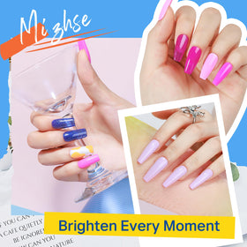 MIZHSE brush stroke detail showing smooth application and even coverage for precise nails