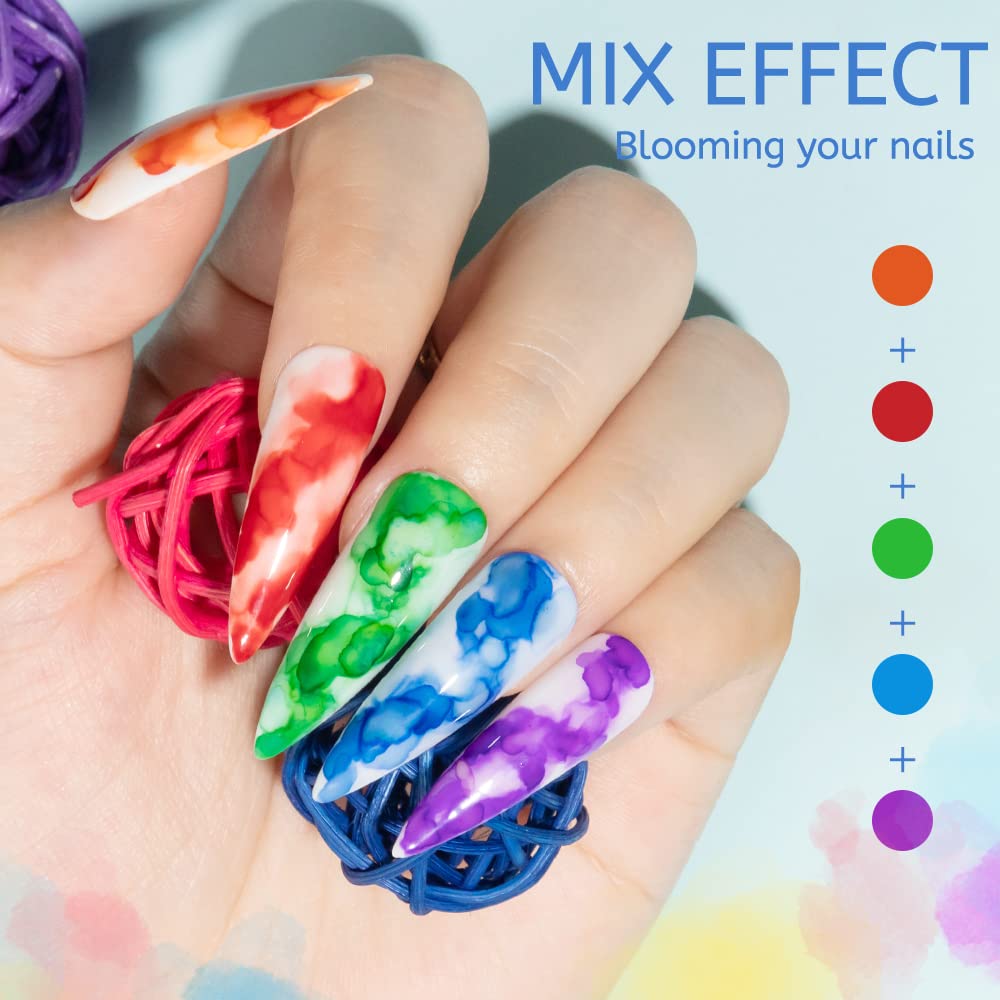 MIZHSE color array displaying gold blue purple tones for varied nail effects