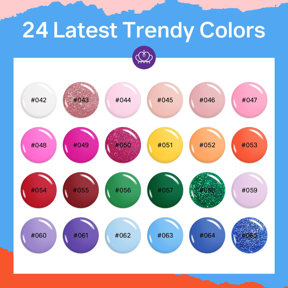 MIZHSE color swatch fan displaying 24 shades for easy color selection and inspiration