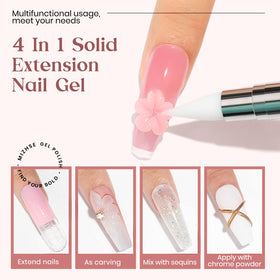 MIZHSE labeled gel tubs in clear white nude pink for color versatility