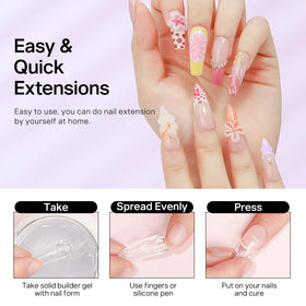 MIZHSE nail forms with included tools for quick extension setup