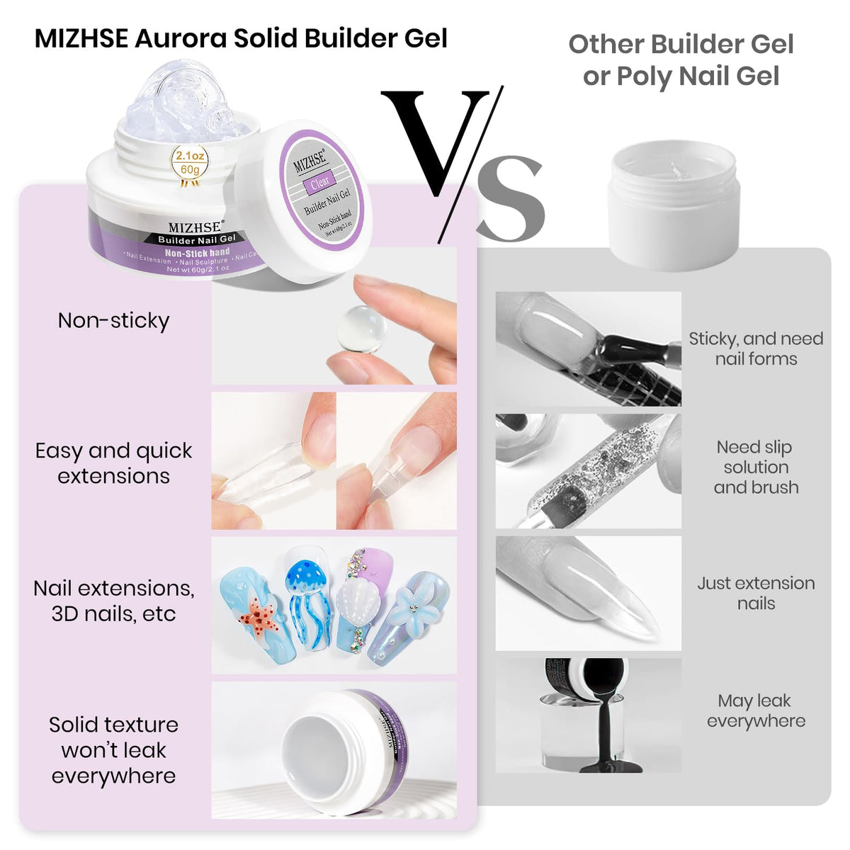 MIZHSE gel tubs next to hand for size comparison and value