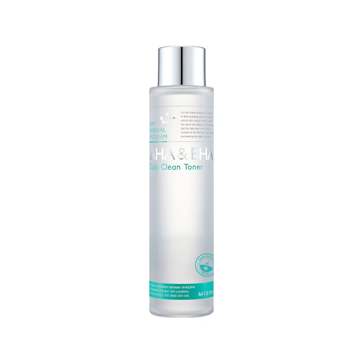 MIZON front bottle view showing clean packaging and gentle exfoliant benefits
