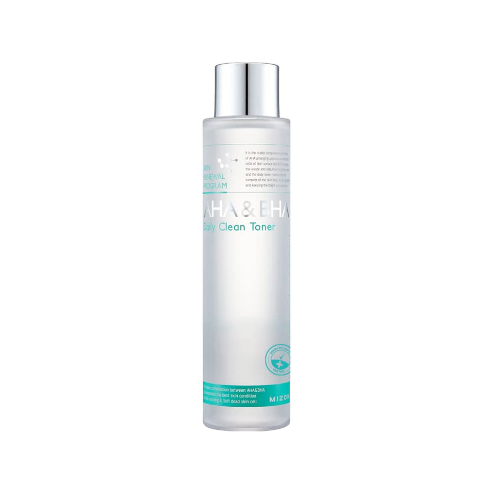 MIZON front bottle view showing clean packaging and gentle exfoliant benefits