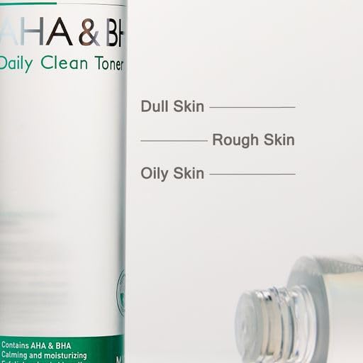 MIZON ingredient list visual emphasizing AHA and BHA exfoliating components