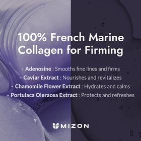 MIZON application under eye demonstrating smoothing effect