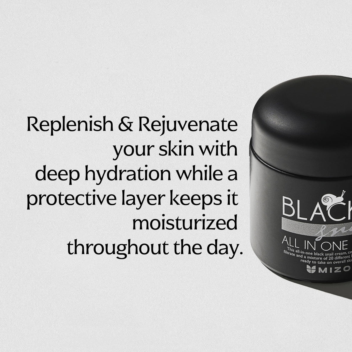 MIZON label with ingredient highlights displaying botanical and actives benefits