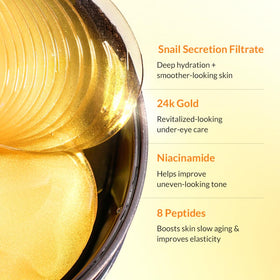 MIZON close-up of 24K gold particles boosting radiance