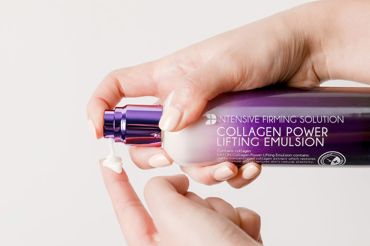 MIZON on bathroom shelf styled shot suggesting daily routine compatibility