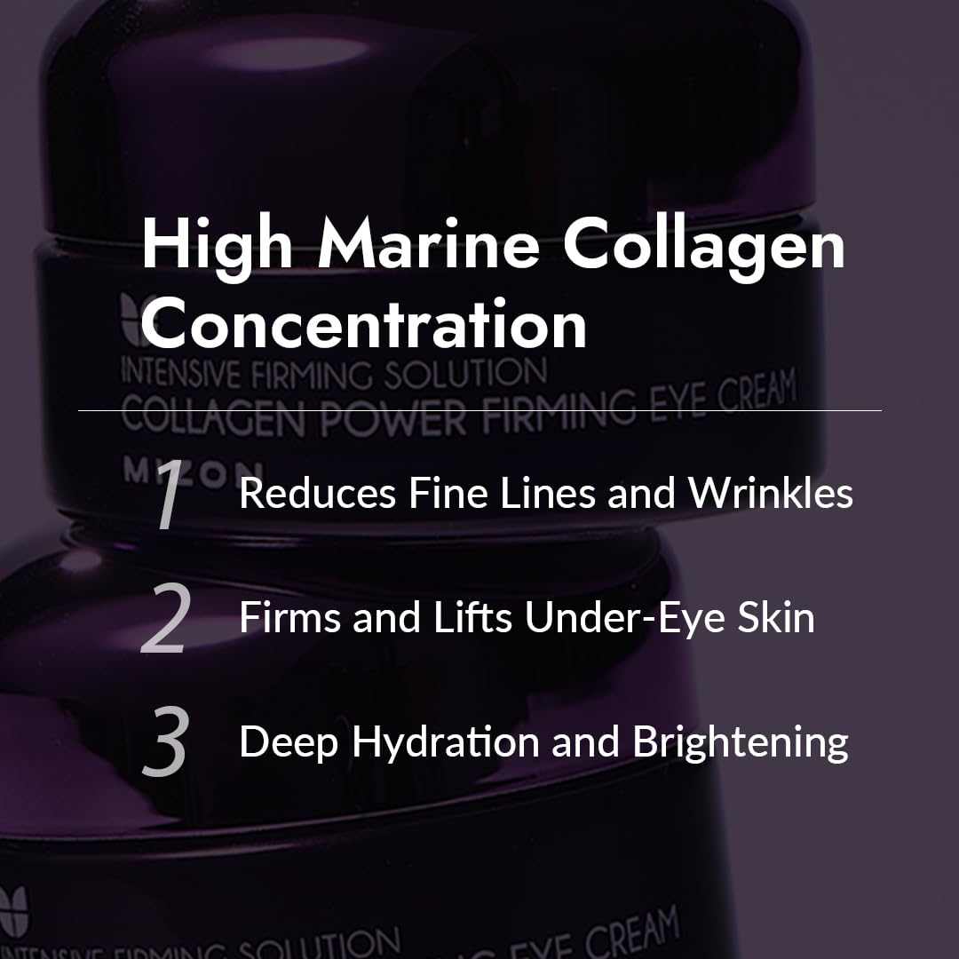 MIZON texture close-up of cream in jar highlighting smooth collagen-rich consistency