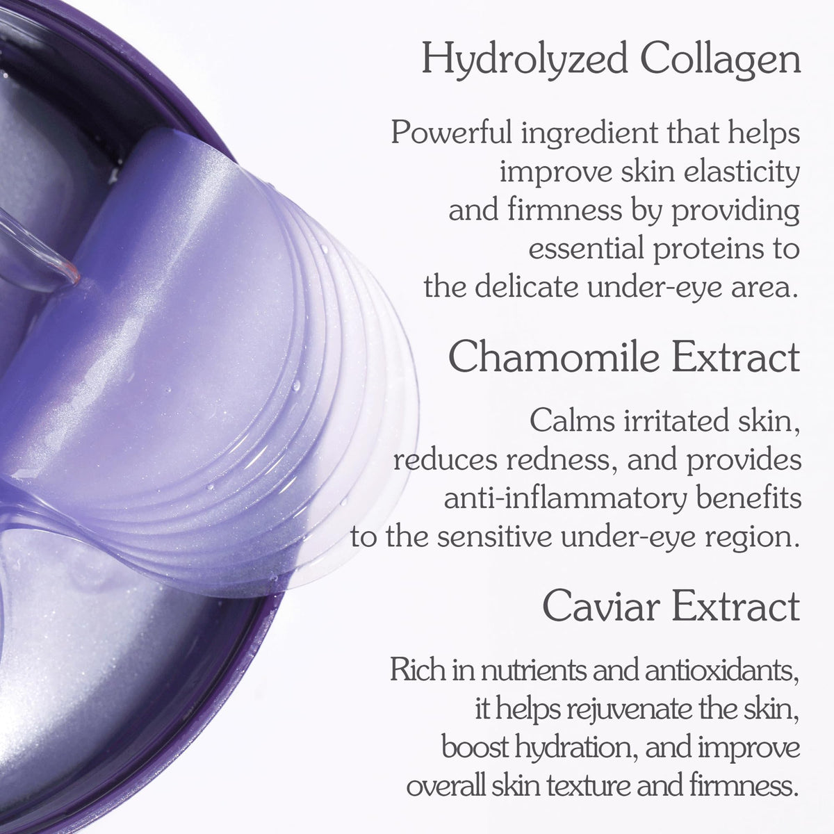 MIZON label ingredients closeup listing collagen and caviar