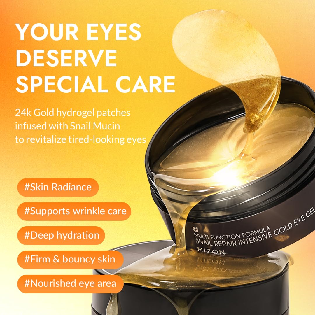 MIZON open jar with visible hydrogel patches for fast use
