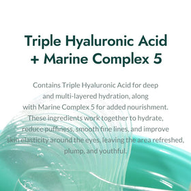 MIZON patch applied under eye showing non-slip fit to reduce puffiness