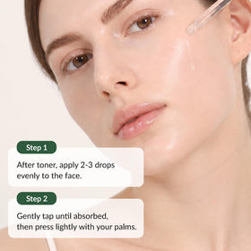 MIZON on bathroom shelf styled lifestyle shot showing elegant skincare display benefit