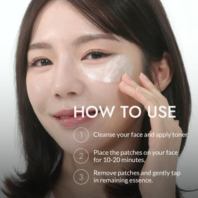 MIZON ingredient display with pearl and diamond powder for brightening benefit