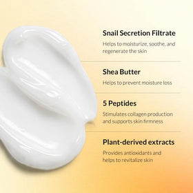 MIZON close-up of creamy texture highlighting smooth absorption