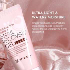 MIZON open jar close-up showing lightweight gel texture and hydration