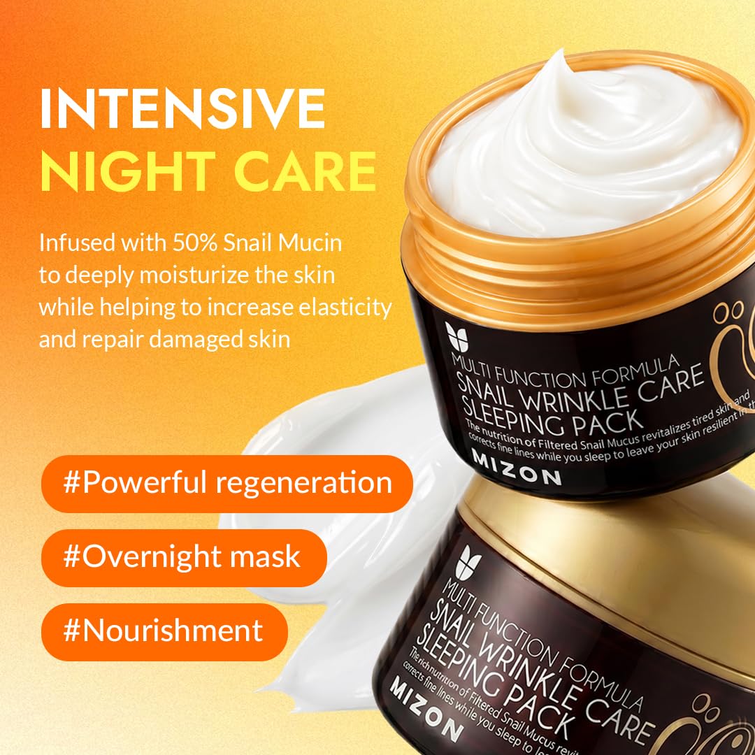 MIZON open jar texture close-up showing rich snail mucin nourishment