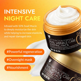 MIZON open jar texture close-up showing rich snail mucin nourishment