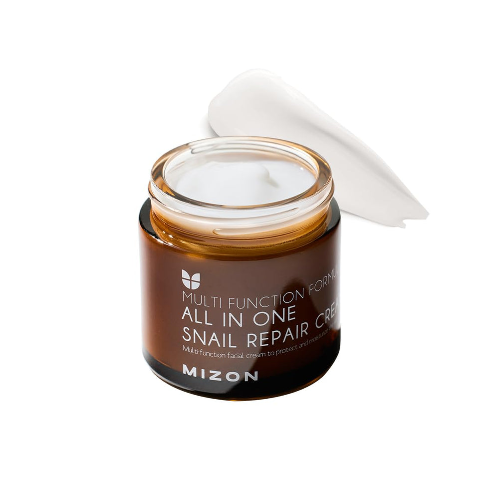 MIZON jar front view showing product label and compact design for travel